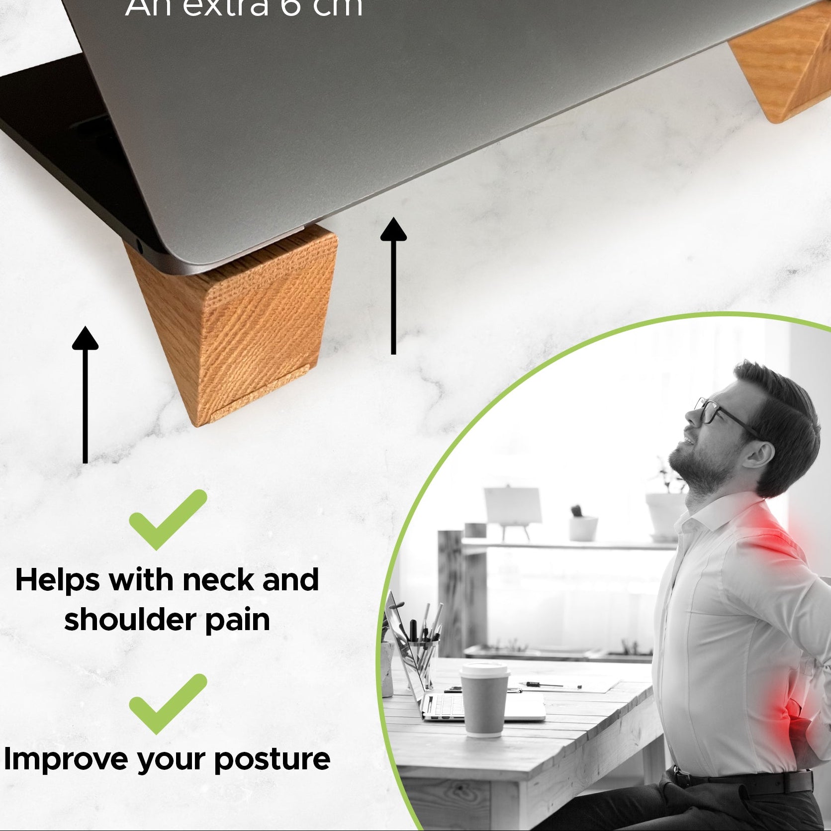 XAMBIK Ergonomic Wood Laptop Stand