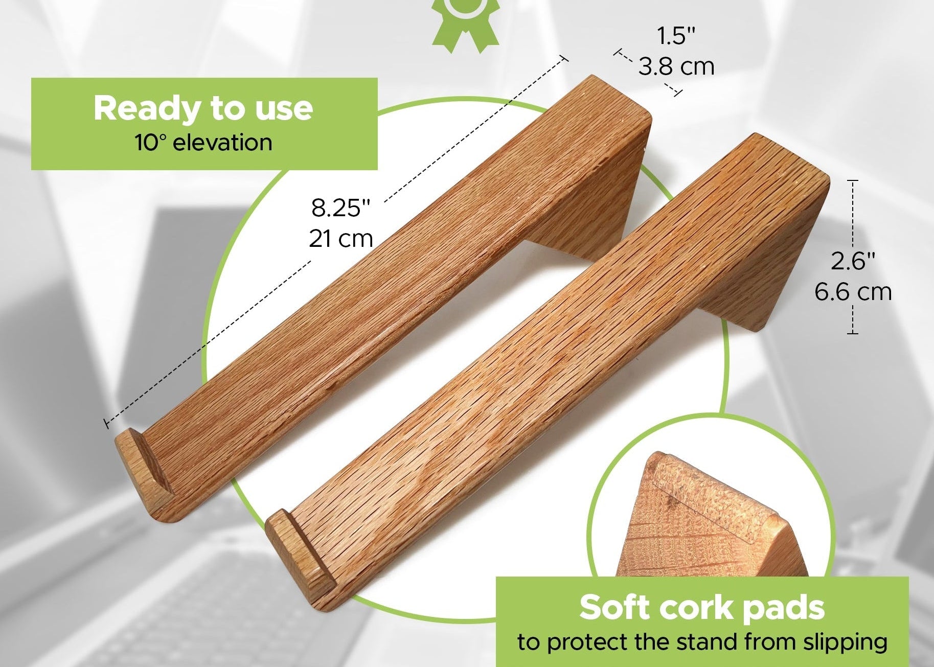 XAMBIK Ergonomic Wood Laptop Stand